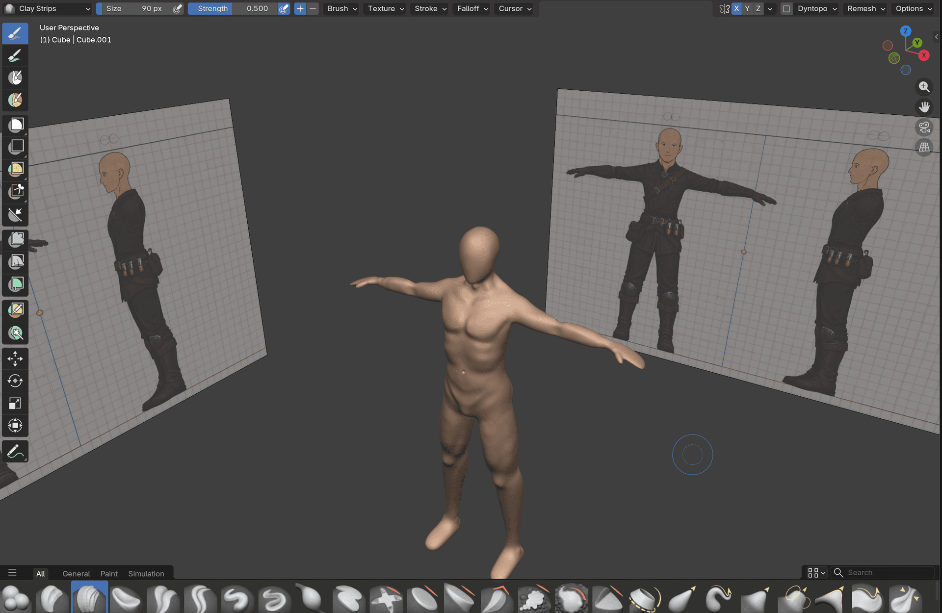 Character Sculpt - Front View with Reference